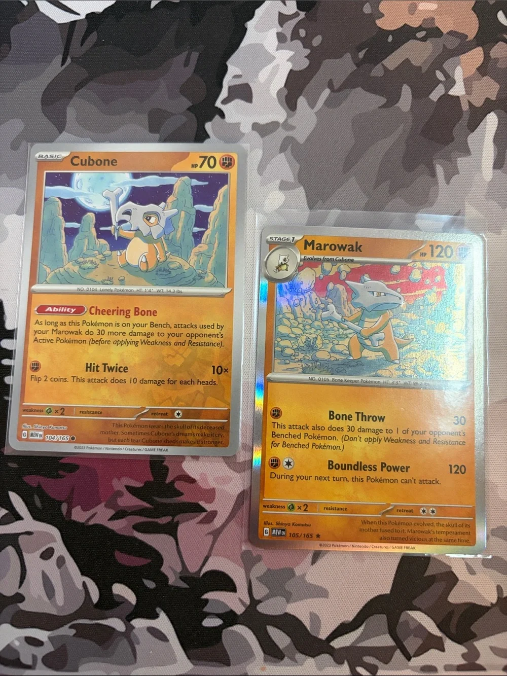Cubone & Marowak Pokémon 151 Evolution Card Lot 💀 | 2 Cards ✨5/$25✨